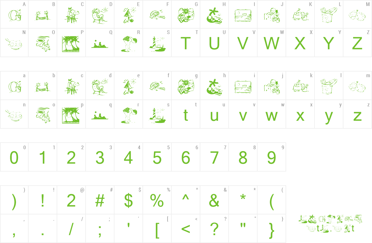 Font KR Summer Vacation 2002 preview